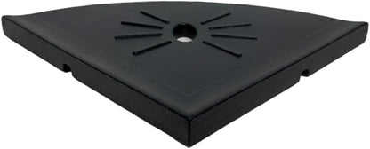 Tenedos Resin Decor 8 Inches Corner Shower Shelf – Black Flatback 9x9 Wall - Image 6