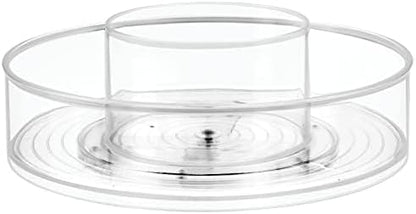 mDesign Plastic Lazy Susan Round Spinning Storage Tray; Rotating 360 Degree by mDesign