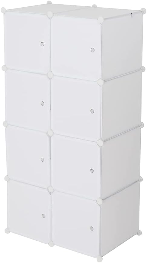Cube Storage, 8-Cube Organizer Stackable Plastic Cube Storage Shelves Design - Image 8