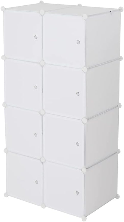Cube Storage, 8-Cube Organizer Stackable Plastic Cube Storage Shelves Design - Image 8