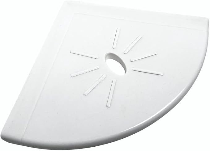Tenedos Resin Decor 8 Inches Corner Shower Shelf – White Flatback 9x9 Wall - Image 3