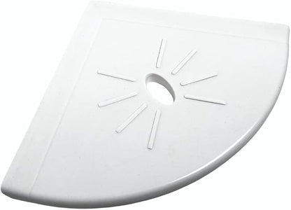 Tenedos Resin Decor 8 Inches Corner Shower Shelf – White Flatback 9x9 Wall - Image 3