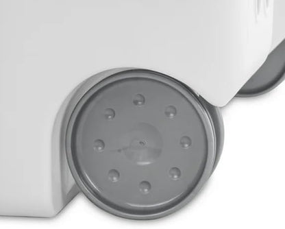 Wheeled Plastic Laundry Hamper, Adult-Sized White Rolling Basket, Large Capacity - Image 6