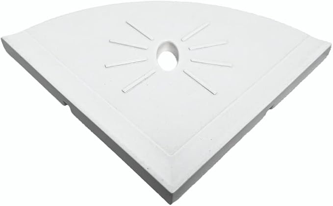Tenedos Resin Decor 8 Inches Corner Shower Shelf – White Flatback 9x9 Wall - Image 6