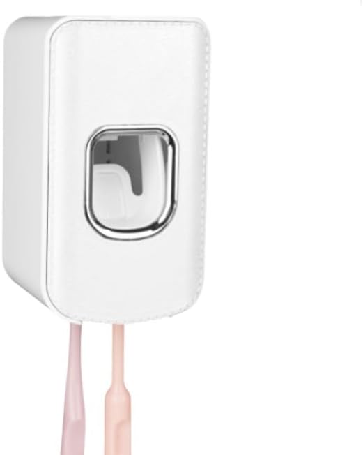 2 Slot Plastic Toothbrush Holder and Toothpaste Dispenser Wall Mounted - Image 6