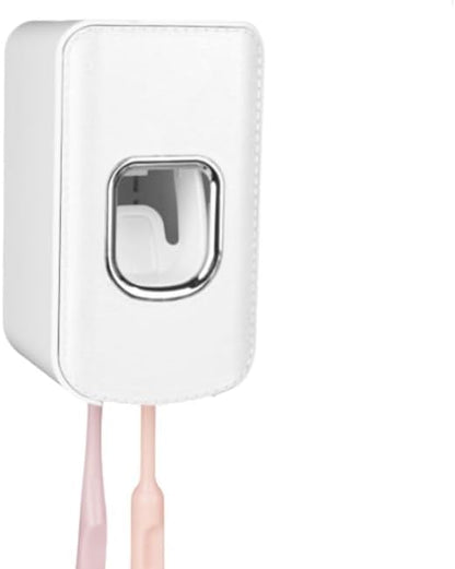 2 Slot Plastic Toothbrush Holder and Toothpaste Dispenser Wall Mounted - Image 6