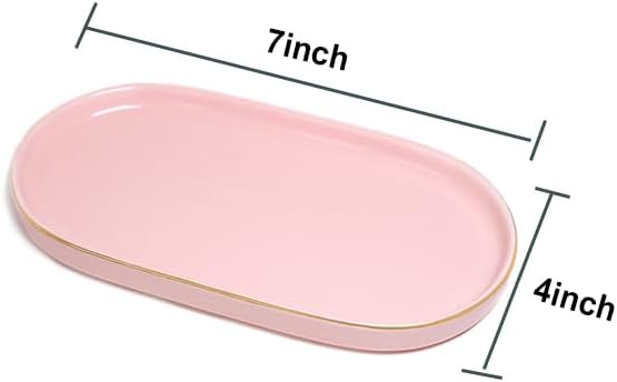 Ceramic Jewelry Dish, Perfume Vanity Tray, 7x4 Decorative Catch All Bowl - Image 5