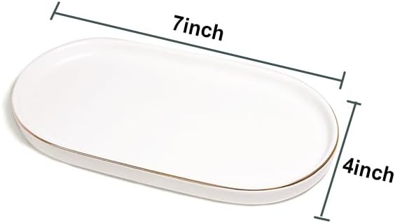Ceramic Jewelry Dish, Perfume Vanity Tray, 7x4 Decorative Catch All Bowl - Image 5