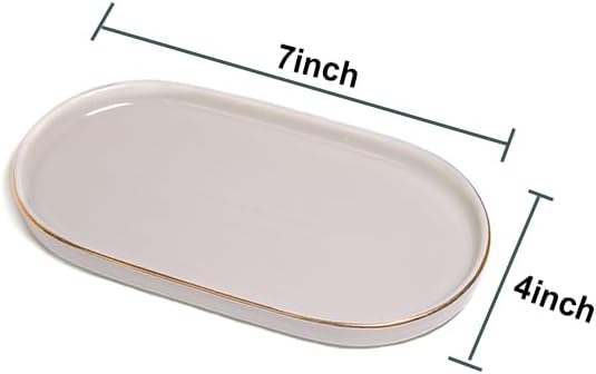 Ceramic Jewelry Dish, Perfume Vanity Tray, 7x4 Decorative Catch All Bowl - Image 5