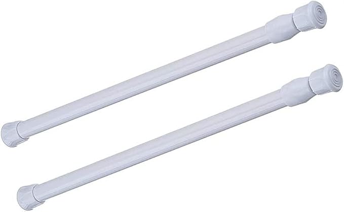 2 Pack Tension Rods, 28-48 Inches Adjustable Spring Steel Cupboard Bars Tension by Unknown