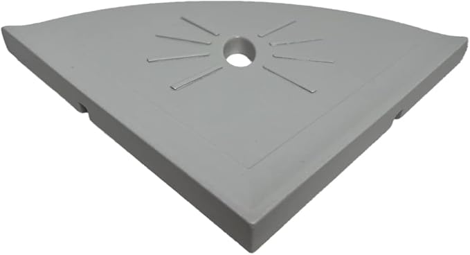 Tenedos Resin Decor 8 Inches Corner Shower Shelf – Light Grey Flatback 9x9 Wall - Image 6