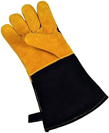 G & F Premium Leather BBQ Gloves, Heat & Fire Resistant, Suede Palm, Puncture & - Image 2