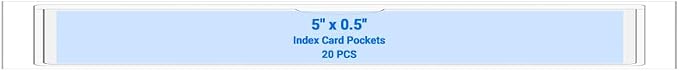20 PCS Clear Self Adhesive Plastic Label Pockets, Top Loading Business & by Kvatr-X