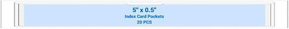 20 PCS Clear Self Adhesive Plastic Label Pockets, Top Loading Business & by Kvatr-X