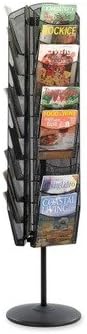 Safco Onyx Rotating Mesh Magazine Holder, Display Rack - Image 6