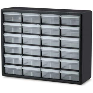 Akro-Mils 10124 Plastic 24-Drawer Small Parts Cabinet OD 20 x 6-3/8 x 15-13/16 by Akro-Mils