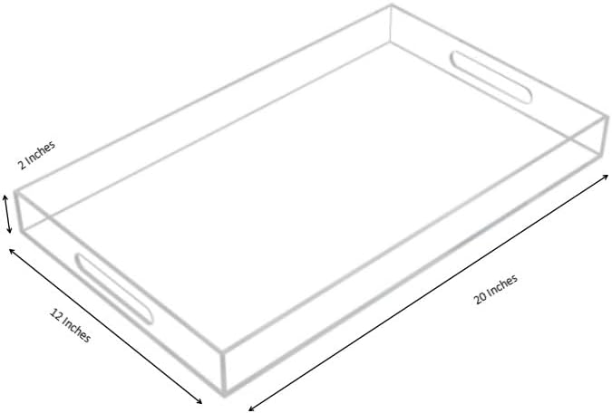 Clear Sturdy Acrylic Serving Tray - Image 2