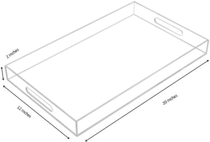 Clear Sturdy Acrylic Serving Tray - Image 2