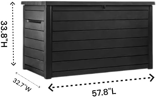 230-Gallon XXL Deck Storage Box Outdoor Patio Container - Image 4