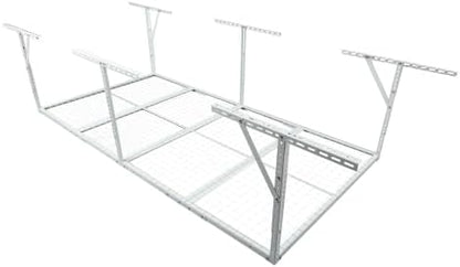 LuckyNote】4x8FT Overhead Garage Storage Rack, Heavy-Duty Metal Garage Ceiling - Image 7