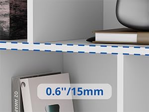 Cozy Castle White Bookshelf, 3-Tier Open Shelf Bookcase, 10 Cube Storage - Image 7
