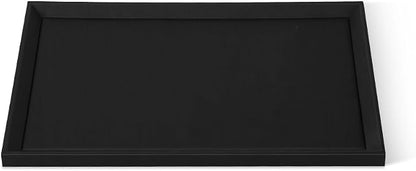 Stackable Jewelry Trays, Leather Tray, Premium Black Jewelry Flat Trays by Yinbeini