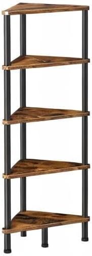HOOBRO Corner Shelf Stand, Industrial 5-Tier Corner Bookshelf - Image 10