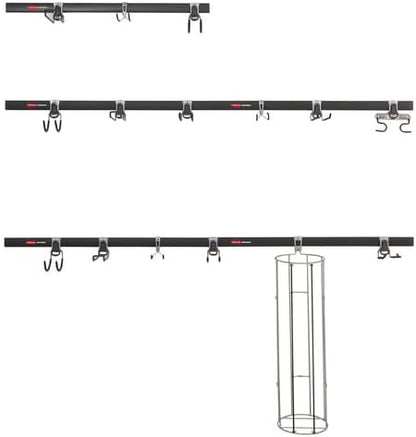 Rubbermaid 20-Piece FastTrack Garage Wall-Mounted Storage Kit 5 Rails and 15 - Image 11