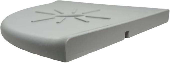 Tenedos Resin Decor 8 Inches Corner Shower Shelf – Light Grey Flatback 9x9 Wall - Image 5