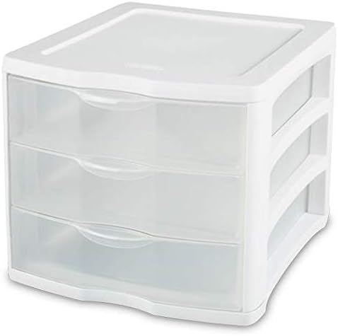 Sterilite 17918004 Compact Portable 3 Storage Drawer Organizer Cabinet - Image 4