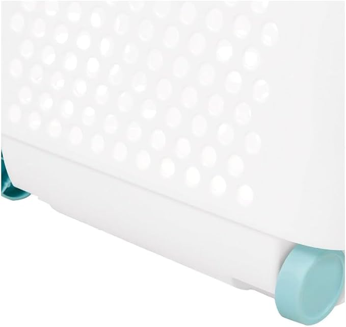 Plastic Rolling Laundry Basket - Image 7