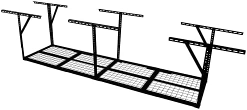 LuckyNote】2x8FT Overhead Garage Storage Rack, Adjustable Storage Organization - Image 5