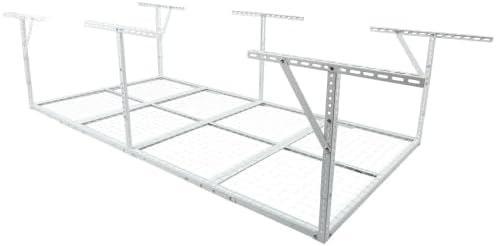 LuckyNote】4x8FT Overhead Garage Storage Rack, Heavy-Duty Metal Garage Ceiling - Image 3
