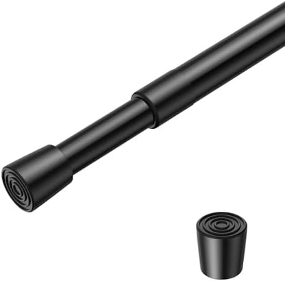 1 Pack Spring Loaded Tension Rod 27-38" Adjustable Curtain Rods No Drill by ZipGloTensionRod
