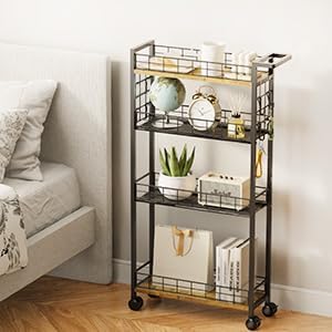 LASZOLA Slim Storage Cart Narrow Shelving Unit - Image 8