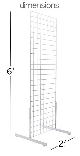 Only Hangers 2' x 6' Gridwall Panel Tower - Image 2