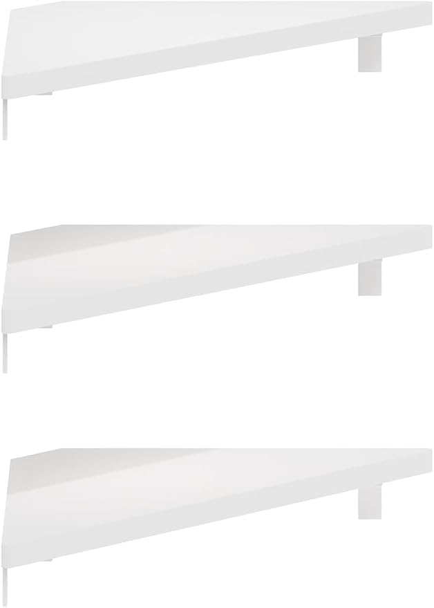 Furinno Rossi Triangle Corner Floating Shelves, Wall Mount Display Shelf - Image 5