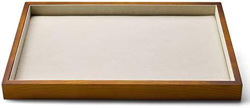 Oirlv Wood Flat Jewelry Tray Stackable Jewelry Drawer Organizer Showcase by Oirlv