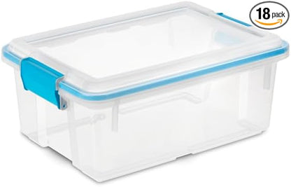 Sterilite 18-Pack Gasket Box, Weather-Resistant Storage Bins by Sterilite