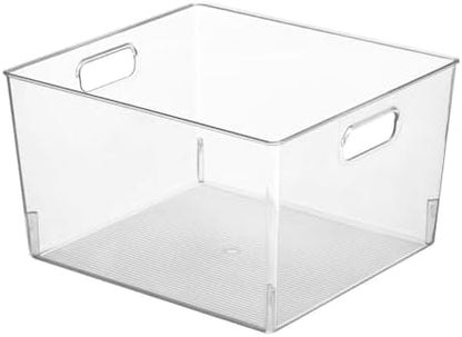 mDesign Large Modern Stackable Plastic Storage Organizer Bin Basket by mDesign
