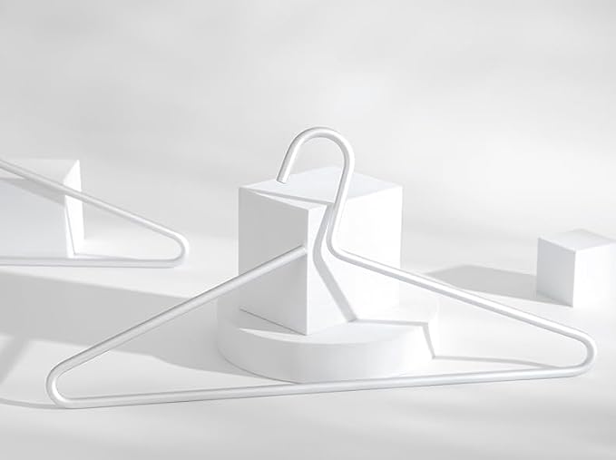 Premium Matte Silvery Aluminum Coat Hangers 10 Piece Set, 16.5” Extra Smooth & - Image 7