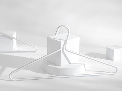 Premium Matte Silvery Aluminum Coat Hangers 10 Piece Set, 16.5” Extra Smooth & - Image 7