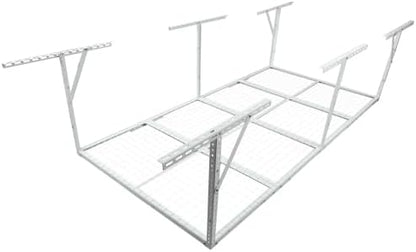 LuckyNote】4x8FT Overhead Garage Storage Rack, Heavy-Duty Metal Garage Ceiling - Image 6