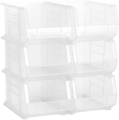 15" x 8" x 7" Plastic Stackable Storage Bin by HudsonExchange