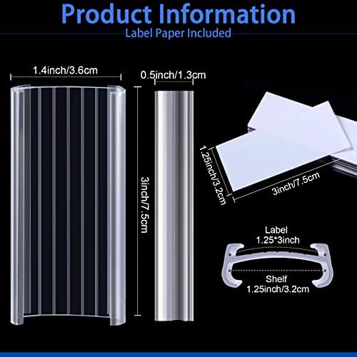 150 Pcs Plastic Wire Shelf Label Holders - Image 2