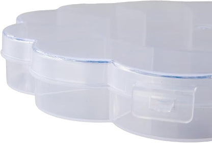 Craft County Plastic Floral Pattern Flip Top 12 Compartment Bead Organizer - Image 2