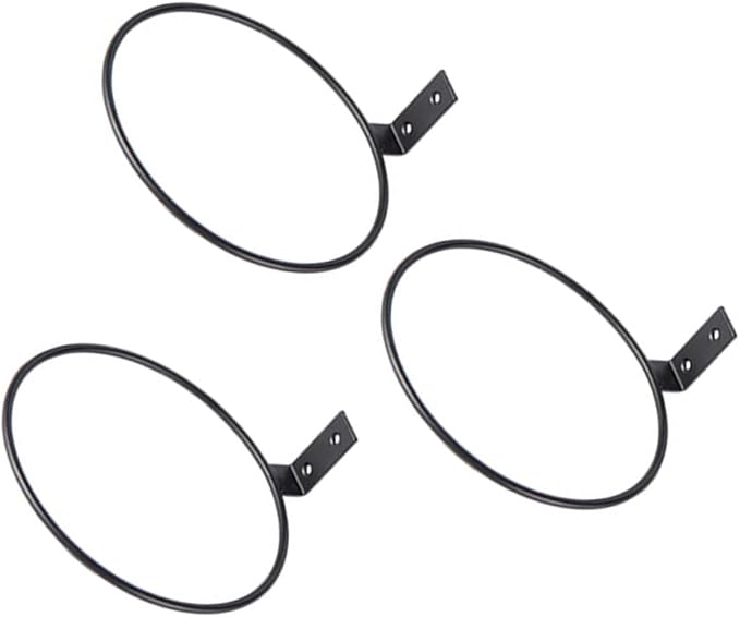 Toyvian 3pcs Iron Wall Mounted Flower Pot Holder Rings Hanging Planter Rack by Toyvian