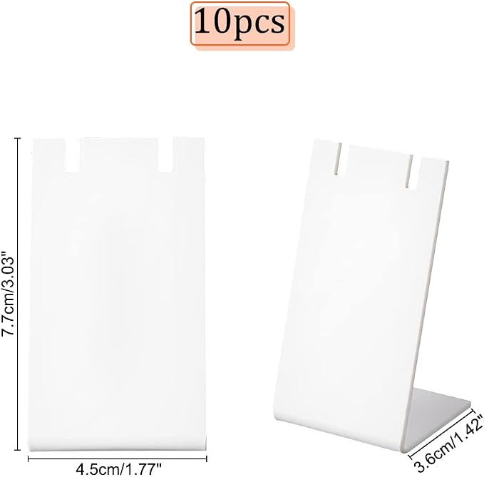 PH PandaHall 10pcs Acrylic Earring Stand, 1.7x1.4x3inch - Image 5