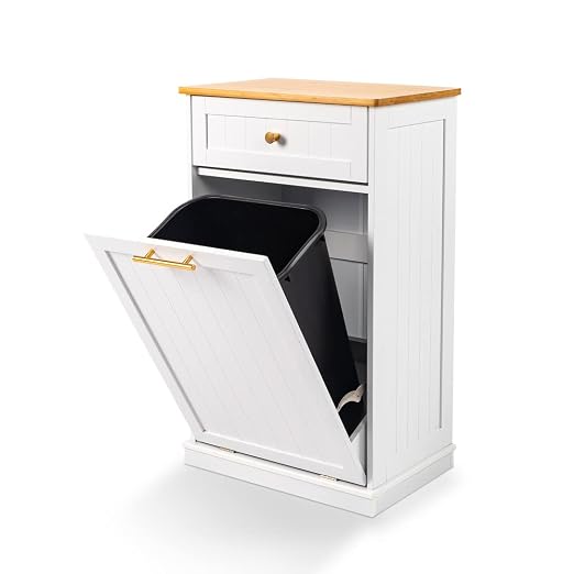 VINGLI Tilt Out Trash Cabinet, Garbage Can Cabinet by VINGLI