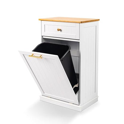 VINGLI Tilt Out Trash Cabinet, Garbage Can Cabinet by VINGLI